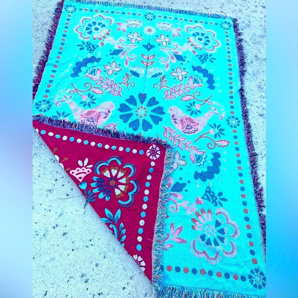 Free People-Reversible Tapestry Blanket